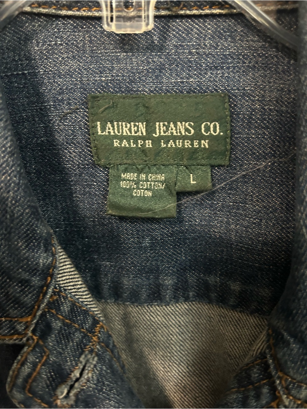 Ralph Lauren Lauren Jeans Co Classic Denim Jacket Size Large - Picture 2 of 4